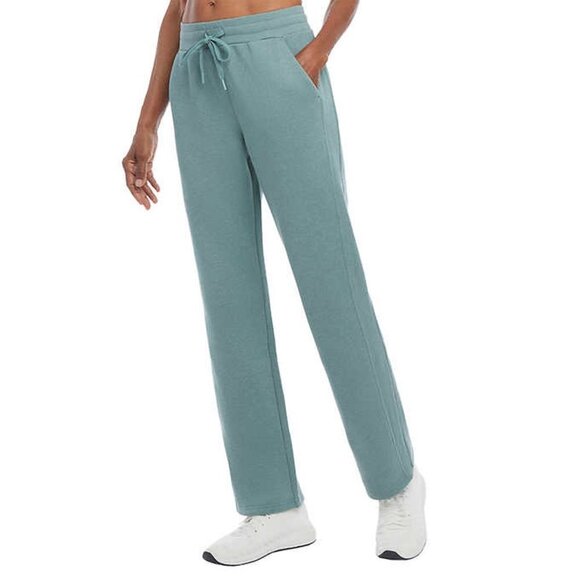 NEW Danskin Straight Leg Fleece Pant | Sage - Picture 3 of 5